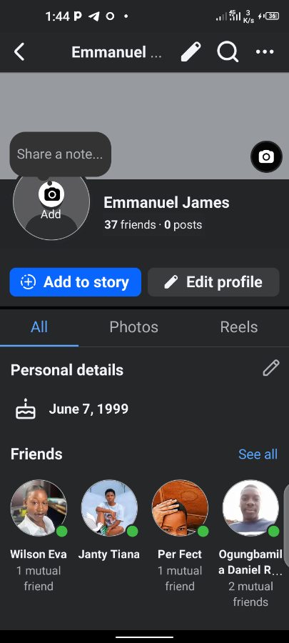 Facebook account